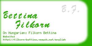 bettina filkorn business card
